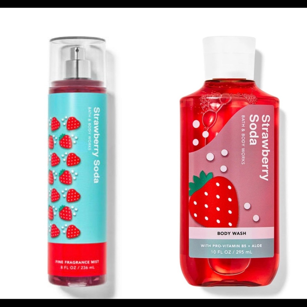 Bath & Body Works Strawberry Soda Set BRAND NEW